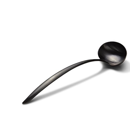 Bon Chef Ez Use Banquet Serving Ladle W/Hollow Cool Handle 15" 6 Oz. - Black Matte 9456BM